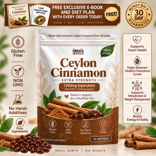The Orega Shield Ceylon Cinnamon 7200mg with MCT Oil