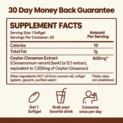 The Orega Shield Ceylon Cinnamon 7200mg with MCT Oil