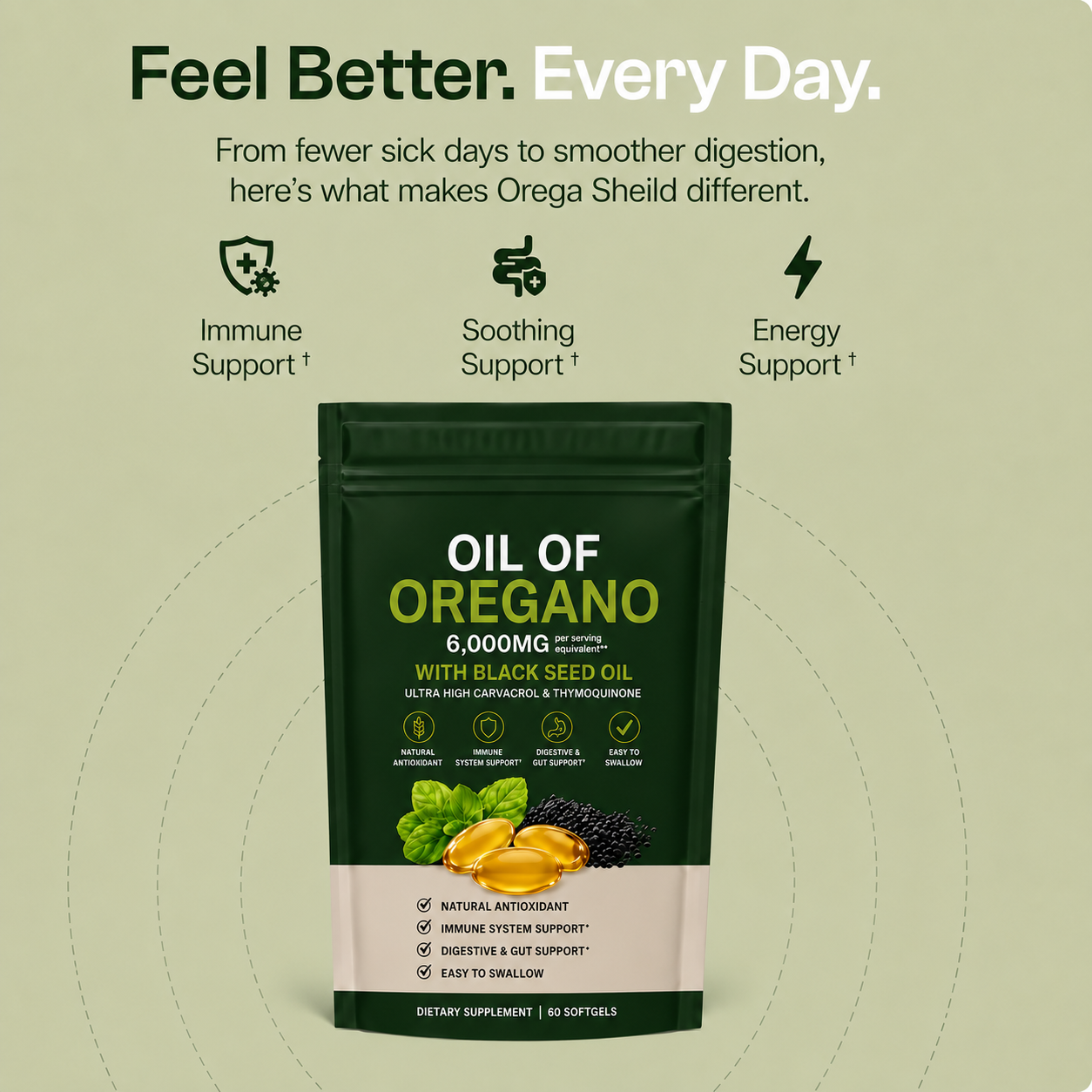 Orega Sheild™ Oil of Oregano Soft-gels
