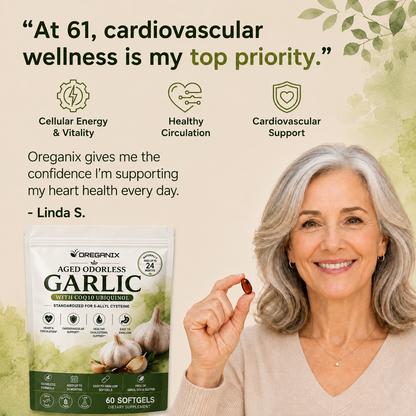 The Orega Sheild Aged Odorless Garlic Softgels
