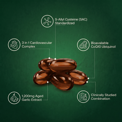 The Orega Sheild Aged Odorless Garlic Softgels