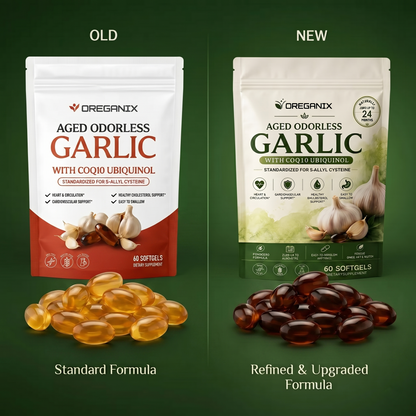 The Orega Sheild Aged Odorless Garlic Softgels